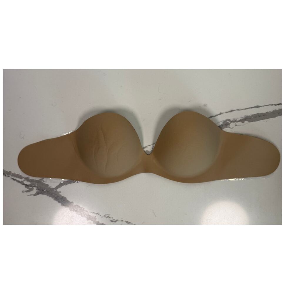 Women Nude Silicone Stick‎ On Strapless Bra No Show Backless Adhesive C Cup